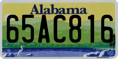 AL license plate 65AC816