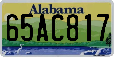 AL license plate 65AC817