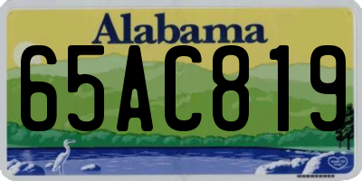 AL license plate 65AC819