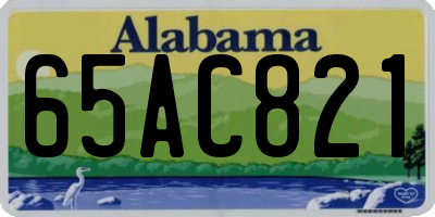 AL license plate 65AC821