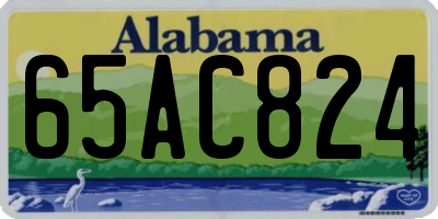 AL license plate 65AC824