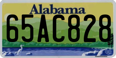 AL license plate 65AC828