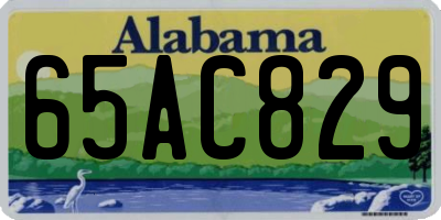 AL license plate 65AC829