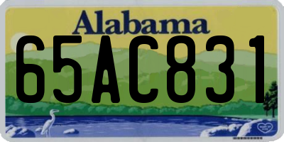 AL license plate 65AC831