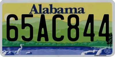 AL license plate 65AC844