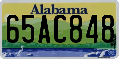 AL license plate 65AC848