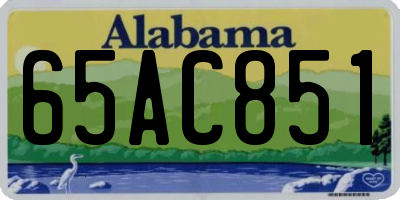AL license plate 65AC851