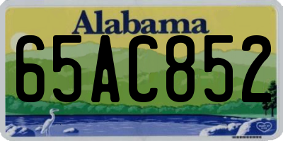 AL license plate 65AC852
