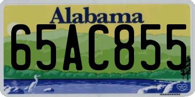 AL license plate 65AC855