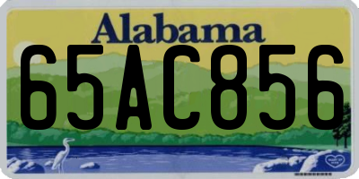 AL license plate 65AC856