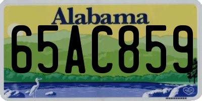 AL license plate 65AC859