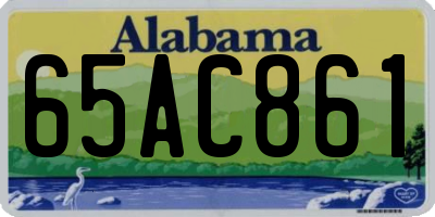 AL license plate 65AC861