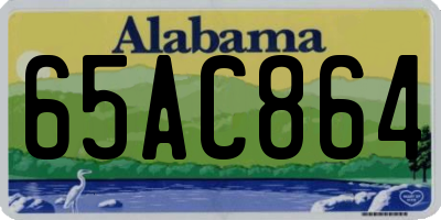 AL license plate 65AC864