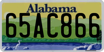 AL license plate 65AC866