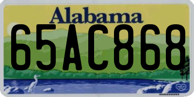 AL license plate 65AC868