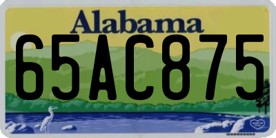 AL license plate 65AC875