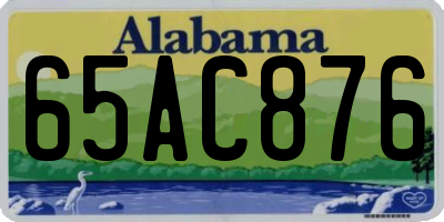 AL license plate 65AC876