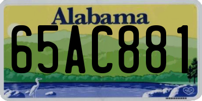 AL license plate 65AC881