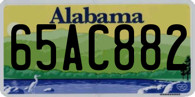 AL license plate 65AC882