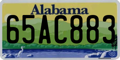 AL license plate 65AC883