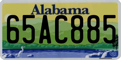 AL license plate 65AC885