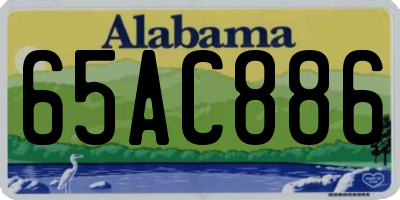 AL license plate 65AC886