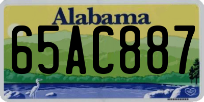 AL license plate 65AC887
