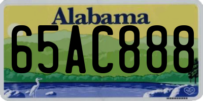 AL license plate 65AC888