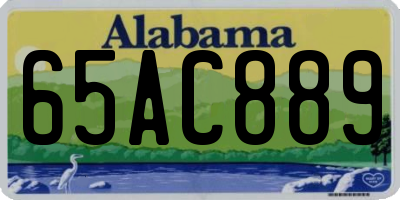 AL license plate 65AC889
