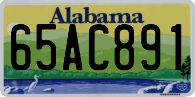 AL license plate 65AC891