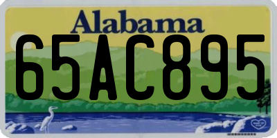 AL license plate 65AC895