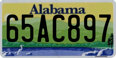 AL license plate 65AC897
