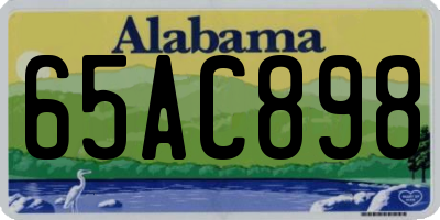 AL license plate 65AC898