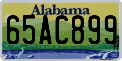 AL license plate 65AC899