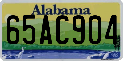 AL license plate 65AC904