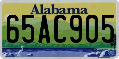 AL license plate 65AC905