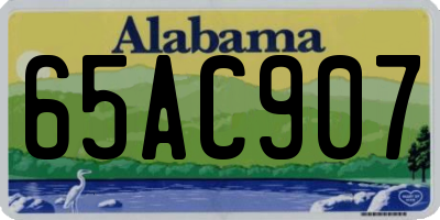 AL license plate 65AC907