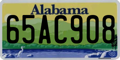 AL license plate 65AC908