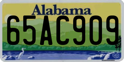AL license plate 65AC909
