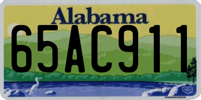AL license plate 65AC911