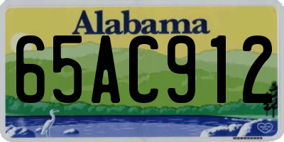 AL license plate 65AC912