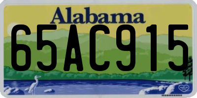 AL license plate 65AC915