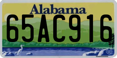 AL license plate 65AC916