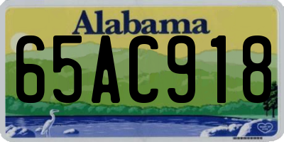 AL license plate 65AC918