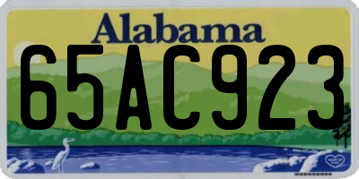 AL license plate 65AC923