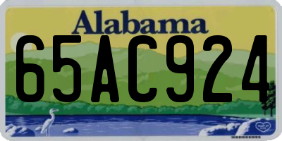 AL license plate 65AC924