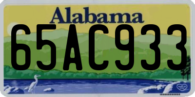 AL license plate 65AC933
