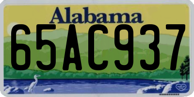 AL license plate 65AC937