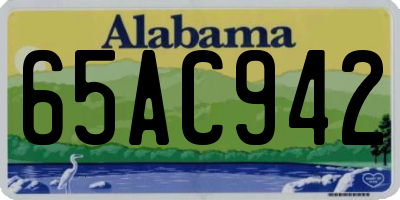 AL license plate 65AC942