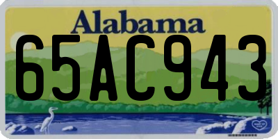 AL license plate 65AC943